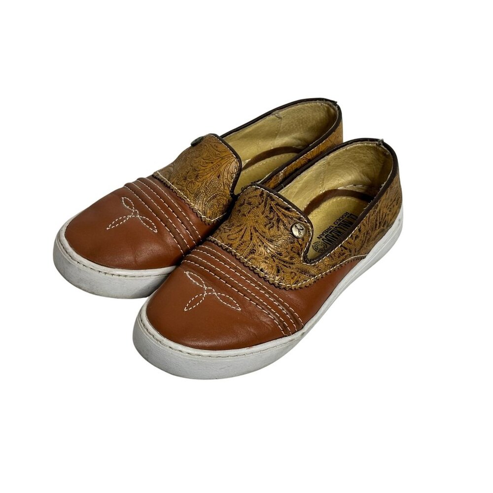 El Macreado Rodeo Urban Boot Leather Western Casual Slip On Shoes Womens 7 (MEX